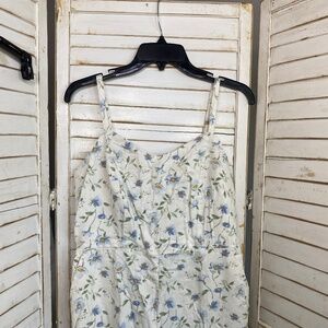 Old Navy White Floral Cami Jumpsuit